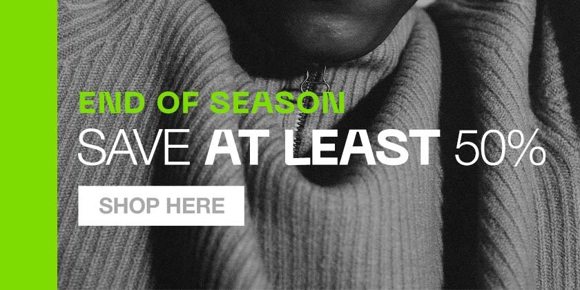 End of season - save at least 50%