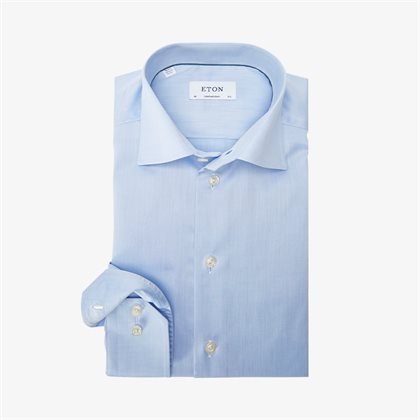 Eton Signature Twill Dress Skjorte, Lysblå