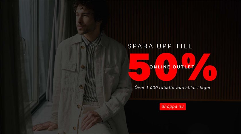 Online Outlet - spara upp till 50%